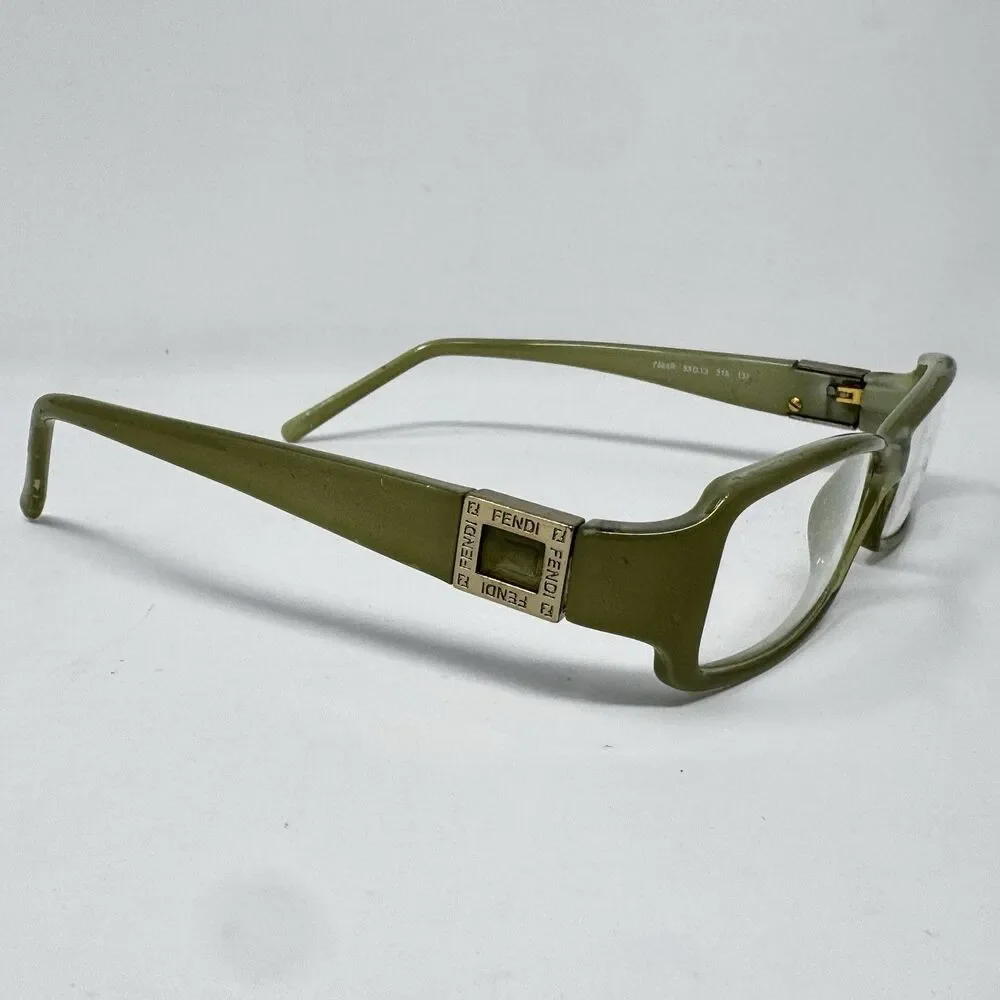 Fendi F866R 31G Olive Green Eyeglass Frames 53-13-135 Made in Italy